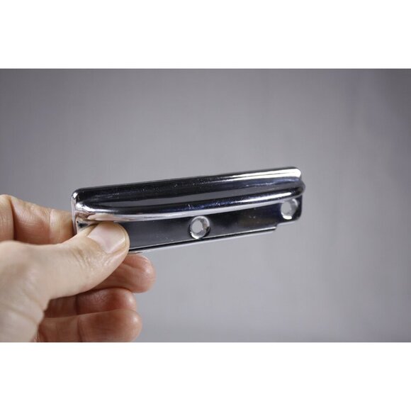 SET of 2 chromed cabinet handles, medical cabinet replacement hardware grips - Picture 1 of 8